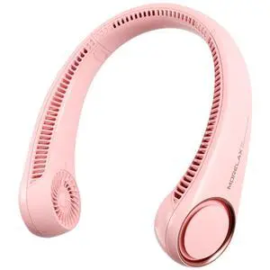 Neck Fan, USB Rechargeable Personal Fan, 3 Speeds Adjustable, Large air outlet Powerful Strong Wind, Adjustable, 360° Cooling, Super Quiet, No Blade Design, No Hair Twisting, Small (Pink) Neck Fan, USB Rechargeable Personal Fan, 3 Speeds Adjustable, Large air outlet Powerful Strong Wind, Adjustable, 360° Cooling, Super Quiet, No Blade Design, No Hair Twisting, Small (Pink)
