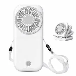Foldable Neck Fan, High Speed Mini Handheld Fan with 9880RPM Turbo Motor, 4-Gear Portable Personal Cooling Fan for Travel Office Gym Outdoor(Turbo White) Foldable Neck Fan, High Speed Mini Handheld Fan with 9880RPM Turbo Motor, 4-Gear Portable Personal Cooling Fan for Travel Office Gym Outdoor(Turbo White)