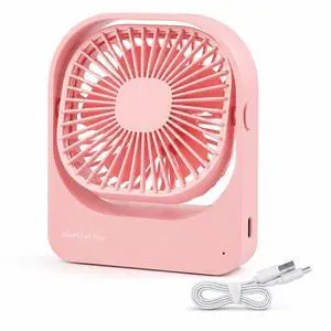 Portable Desk Fan,High-Capacity USB Rechargeable Cordless Small Fan with 360° Rotation, 3 Speeds Ultra Quiet Personal Fan for Office Desk, Travel, Home, Cruise Essentials (Pink) Portable Desk Fan,High-Capacity USB Rechargeable Cordless Small Fan with 360° Rotation, 3 Speeds Ultra Quiet Personal Fan for Office Desk, Travel, Home, Cruise Essentials (Pink)