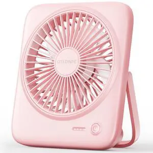 Personal Portable Desk Fan, 4000mAh Small Rechargeable Portable Fan Battery Operated & USB Powered for Travel Sleeping Bedroom Office Home Table, Cordless, Quiet, 4-Speed, 6.5 Inch (Pink) Personal Portable Desk Fan, 4000mAh Small Rechargeable Portable Fan Battery Operated & USB Powered for Travel Sleeping Bedroom Office Home Table, Cordless, Quiet, 4-Speed, 6.5 Inch (Pink)