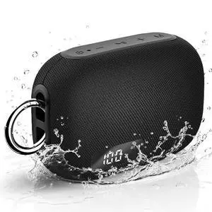 Portable Bluetooth Speaker, IP67 Waterproof Shower Speaker with Digital Battery Display, Powerful Sound, 24H Playtime, TWS Pairing, USB/TF Card, Small Speaker for Outdoor Travel Home, Gift-Black Portable Bluetooth Speaker, IP67 Waterproof Shower Speaker with Digital Battery Display, Powerful Sound, 24H Playtime, TWS Pairing, USB/TF Card, Small Speaker for Outdoor Travel Home, Gift-Black