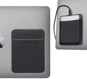 Portable Hard Drive Sleeve for Laptop - HDD Hard Disk Drive - Reusable Adhesive - 5.5 x 4.5 Stick on External Hard Drive Carrying Case - Travel Pocket Pouch (Large, Black) Portable Hard Drive Sleeve for Laptop - HDD Hard Disk Drive - Reusable Adhesive - 5.5 x 4.5 Stick on External Hard Drive Carrying Case - Travel Pocket Pouch (Large, Black)