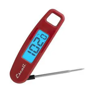 Compact Portable Meat Candy Folding Digital Thermometer, Backlit Display Easy to Storage with Magnet, Red Compact Portable Meat Candy Folding Digital Thermometer, Backlit Display Easy to Storage with Magnet, Red