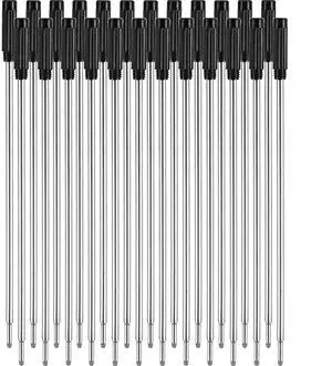 Pack of 24 Replaceable Ballpoint Pen Refills Smooth Writing 4.5 Inches (11.6 cm) and 1 mm Medium Tip (Black) Pack of 24 Replaceable Ballpoint Pen Refills Smooth Writing 4.5 Inches (11.6 cm) and 1 mm Medium Tip (Black)