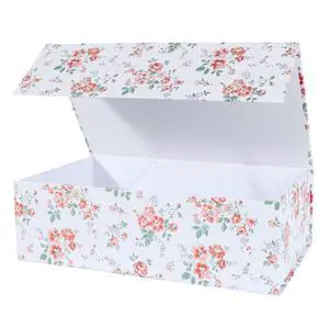 Rose Floral Gift Box with Magnetic Lids 1 Pack | Large Bridesmaid Proposal Boxes 13.8x8.3x4.4 in, Rectangle Wedding Decorative Storage Box Rose Floral Gift Box with Magnetic Lids 1 Pack | Large Bridesmaid Proposal Boxes 13.8x8.3x4.4 in, Rectangle Wedding Decorative Storage Box