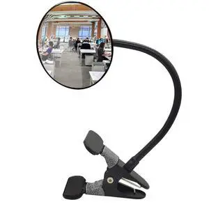 Acrylic Clip On Rear View Cubicle Mirror, Flexible Convex Security Mirror for Personal Safety Desk Rearview Monitors or Anywhere (3.75", Round) Acrylic Clip On Rear View Cubicle Mirror, Flexible Convex Security Mirror for Personal Safety Desk Rearview Monitors or Anywhere (3.75", Round)
