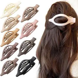 Flat Hair Clips, 9 PCS 4.7 Inch Large Side Slide Volume Duckbill Clips for Women & Girls, Internal Tooth Design, Strong Hold Matte Hair Clips for Thick Hair & Thin Hair,French Concord Clip Flat Hair Clips, 9 PCS 4.7 Inch Large Side Slide Volume Duckbill Clips for Women & Girls, Internal Tooth Design, Strong Hold Matte Hair Clips for Thick Hair & Thin Hair,French Concord Clip