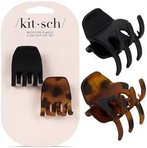 Eco-Friendly Medium Claw Clips - Black & Tortoise, 2pcs | Matte Hair Clips Cute & Stylish Short Hair Accessories for Women, Girls Ideal Size for Any Hairstyles Eco-Friendly Medium Claw Clips - Black & Tortoise, 2pcs | Matte Hair Clips Cute & Stylish Short Hair Accessories for Women, Girls Ideal Size for Any Hairstyles