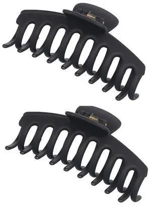 2 Pack Big Hair Claw Clips Nonslip Large Claw Clip for Women and Girls Hair,Strong Hold Grips Hair Accessories 4 Inch (Black) 2 Pack Big Hair Claw Clips Nonslip Large Claw Clip for Women and Girls Hair,Strong Hold Grips Hair Accessories 4 Inch (Black)