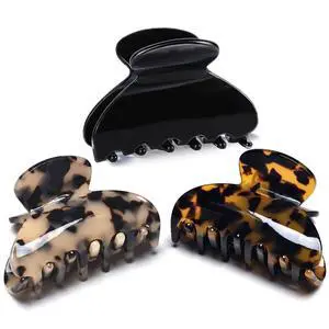 Medium Claw Hair Clips for Women Girls Tortoise Hair Jaw Clips Celluloid Hair Claw Clamps Leopard Print Hair Clasp 3 Pack Medium Claw Hair Clips for Women Girls Tortoise Hair Jaw Clips Celluloid Hair Claw Clamps Leopard Print Hair Clasp 3 Pack