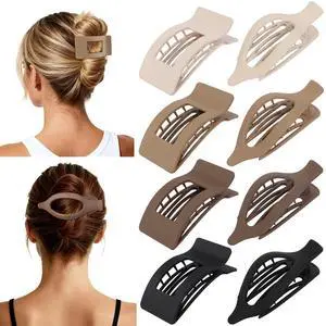 8Pcs French Flat Hair Clips for Women 2 Styles Claw Clips for Girls Matte Flat Hair Claw Clips for Thin and Thick Hair Large Non-slip Strong Hold Hair Accessories for Women (Brown) 8Pcs French Flat Hair Clips for Women 2 Styles Claw Clips for Girls Matte Flat Hair Claw Clips for Thin and Thick Hair Large Non-slip Strong Hold Hair Accessories for Women (Brown)