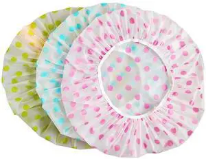 6 Pcs Waterproof EVA Shower Cap Reusable Elastic for Women Spa Salon | Elastic Reusable, Bathing Hair Cap, Beauty Salon Spa, Lace Elastic Band, Flower Printed 6 Pcs Waterproof EVA Shower Cap Reusable Elastic for Women Spa Salon | Elastic Reusable, Bathing Hair Cap, Beauty Salon Spa, Lace Elastic Band, Flower Printed