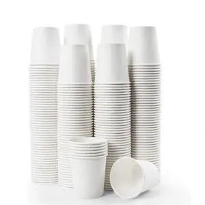 100 Pcs 6 oz Disposable Paper Cups, Hot Cold Beverage Drinking Cup for Coffee, Water, Tea, Juice, Espresso & Cortado (White) 100 Pcs 6 oz Disposable Paper Cups, Hot Cold Beverage Drinking Cup for Coffee, Water, Tea, Juice, Espresso & Cortado (White)