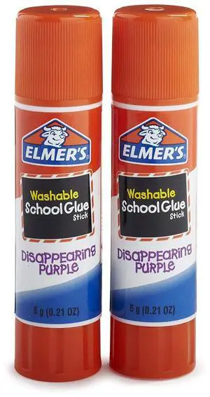 Disappearing Purple School Glue Sticks, 0.21 oz, Pack of 2 (E522) 4 Pack | Pack of 2, E522 Disappearing Purple School Glue Sticks, 0.21 oz, Pack of 2 (E522) 4 Pack | Pack of 2, E522