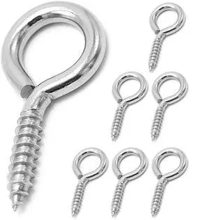 6 Pcs M6 304 Stainless Steel Screw Eye Hooks, 2-1/2 Inches Eyes Screw Hooks,Heavy Duty Screw Eye Bolt,Load Bearing 200LB,Indoor & Outdoor Use 6 Pcs M6 304 Stainless Steel Screw Eye Hooks, 2-1/2 Inches Eyes Screw Hooks,Heavy Duty Screw Eye Bolt,Load Bearing 200LB,Indoor & Outdoor Use