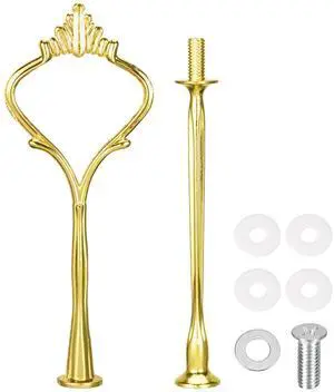 1 Set Cake Tray Stand Handle Cupcake Dessert Plate Hardware Fitting Holder Rod Stand Handle for Cake Stand Wedding Party, 2-Tiers Crown Gold 1 Set Cake Tray Stand Handle Cupcake Dessert Plate Hardware Fitting Holder Rod Stand Handle for Cake Stand Wedding Party, 2-Tiers Crown Gold