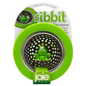 Ribbit Kitchen Sink Strainer Basket Garbage Disposal Drain Cover, Frog | Fits All Standard Sinks, Keeps Unwanted Food Particles Out Kitchen Sink Drain, Measures 4.5 x 4.5 Ribbit Kitchen Sink Strainer Basket Garbage Disposal Drain Cover, Frog | Fits All Standard Sinks, Keeps Unwanted Food Particles Out Kitchen Sink Drain, Measures 4.5 x 4.5