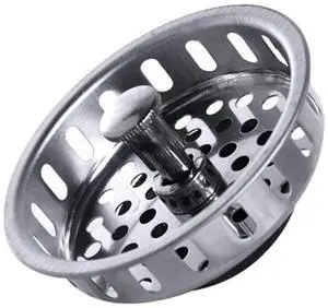Stainless Steel Kitchen Sink Basket Strainer Replacement for US Standard Drains (3-1/2 Inch), Stainless Steel Body W/Large Neoprene Seal 1 Pack Stainless Steel Kitchen Sink Basket Strainer Replacement for US Standard Drains (3-1/2 Inch), Stainless Steel Body W/Large Neoprene Seal 1 Pack