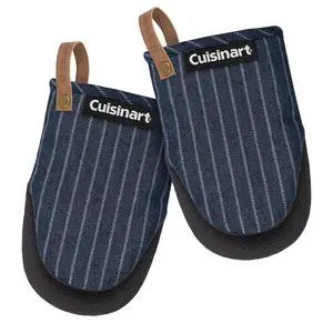 Cuisinart Heritage Mini Oven Mitts, 2-Pack, Neoprene, Heat Resistant 350F | Cotton-lined, non-slip neoprene palm, ambidextrous design, leather hang loop, ideal for smaller hands and everyday cooking Cuisinart Heritage Mini Oven Mitts, 2-Pack, Neoprene, Heat Resistant 350F | Cotton-lined, non-slip neoprene palm, ambidextrous design, leather hang loop, ideal for smaller hands and everyday cooking