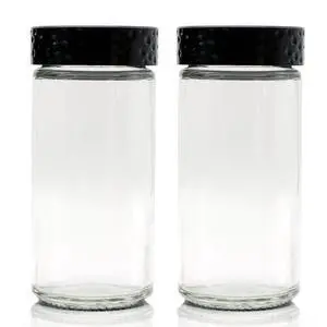 2 Pcs Black Spice Jars, 3 oz Glass Seasoning Bottles, Spices Container, Empty Spice Jars, Round Spice Bottles with Airtight Plastic Caps with Shaker Lids (2, clear) 2 Pcs Black Spice Jars, 3 oz Glass Seasoning Bottles, Spices Container, Empty Spice Jars, Round Spice Bottles with Airtight Plastic Caps with Shaker Lids (2, clear)