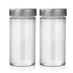 2 Pcs Glass Spice Jars/Bottles - 3oz Empty Round Spice Containers with Airtight Metal Caps with Shaker Lids (2, clear) 2 Pcs Glass Spice Jars/Bottles - 3oz Empty Round Spice Containers with Airtight Metal Caps with Shaker Lids (2, clear)