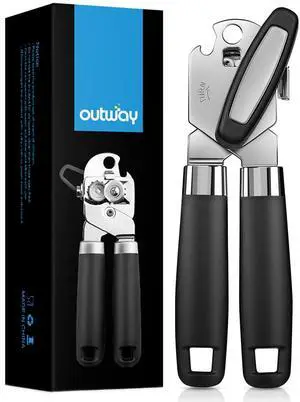 Can Opener,Professional 3-In-1 Multifunctional Manual Can Openers Bottle Opener,Kitchen Durable Stainless Steel Heavy Duty Can Opener Smooth Edge for Kitchen Seniors Friendly Can Opener,Professional 3-In-1 Multifunctional Manual Can Openers Bottle Opener,Kitchen Durable Stainless Steel Heavy Duty Can Opener Smooth Edge for Kitchen Seniors Friendly