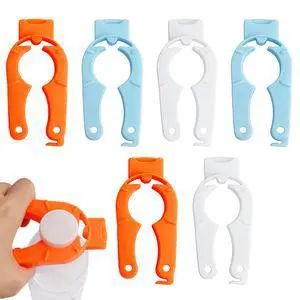 6-Pack Plastic Bottle Cap Opener, 3-in-1 Multi-Purpose Gripper Water Bottle Opener for Arthritic Hands, Easy-Twist Jar Opener Tool for Kitchen, Camping & Outdoor Use (Orange, Blue, White) 6-Pack Plastic Bottle Cap Opener, 3-in-1 Multi-Purpose Gripper Water Bottle Opener for Arthritic Hands, Easy-Twist Jar Opener Tool for Kitchen, Camping & Outdoor Use (Orange, Blue, White)
