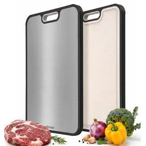 Non Toxic Titanium Cutting Board for Kitchen, Food Grade Titanium Cutting Boards 2 in 1 Double Sides, Non Slip Cutting Mat 15" x 10" Non Toxic Titanium Cutting Board for Kitchen, Food Grade Titanium Cutting Boards 2 in 1 Double Sides, Non Slip Cutting Mat 15" x 10"