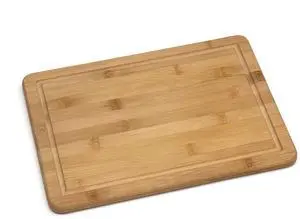 Bamboo Wood Kitchen Cutting and Serving Board with Non-Slip Cork Backing, Medium, 13-3/4" x 9-3/4" x 5/8" Bamboo Wood Kitchen Cutting and Serving Board with Non-Slip Cork Backing, Medium, 13-3/4" x 9-3/4" x 5/8"