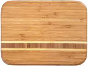 Barbados Small Bamboo Cutting Board, 9 x 6.5 Inches | Small cutting board for fruit, vegetables, garnishes, and sandwiches. End-grain bamboo inlay adds standout style. Barbados Small Bamboo Cutting Board, 9 x 6.5 Inches | Small cutting board for fruit, vegetables, garnishes, and sandwiches. End-grain bamboo inlay adds standout style.