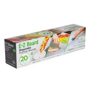 E-Z Board Disposable Plastic Cutting Board, 20 Square Feet, Easy Clean-Up and Convenient Use, Ideal for Camping, Hunting, Boating, and For People With Food Allergies, Clear E-Z Board Disposable Plastic Cutting Board, 20 Square Feet, Easy Clean-Up and Convenient Use, Ideal for Camping, Hunting, Boating, and For People With Food Allergies, Clear
