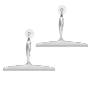 Bathroom Plastic Shower Squeegee, Clear, Set of 2 | Wall Hook Included Bathroom Plastic Shower Squeegee, Clear, Set of 2 | Wall Hook Included