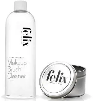 Liquid Makeup Brush Cleaner Solution + Tin starter kit | Rinsless, Quick Drying, Hydrating, Fragrance Free | for Natural and Synthetic Make-up Brushes (8 Fl oz) Liquid Makeup Brush Cleaner Solution + Tin starter kit | Rinsless, Quick Drying, Hydrating, Fragrance Free | for Natural and Synthetic Make-up Brushes (8 Fl oz)