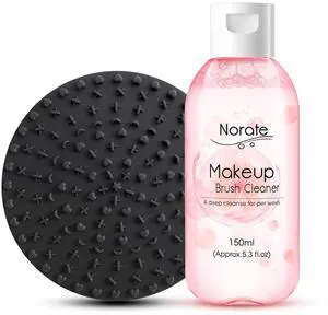 Makeup Brush Cleaner, Make Up Brush Cleaner Cleanser Solution + Brush Cleaner Mat, Make Up Cleaner for Brushes, Sponges, Deep Clean Brush Shampoo, Gentle Formula Cruelty Free & Vegan 2Pcs Set Makeup Brush Cleaner, Make Up Brush Cleaner Cleanser Solution + Brush Cleaner Mat, Make Up Cleaner for Brushes, Sponges, Deep Clean Brush Shampoo, Gentle Formula Cruelty Free & Vegan 2Pcs Set