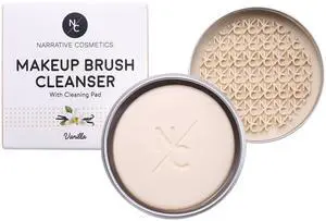 Makeup Brush Cleaner Soap with Silicone Scrubber Pad | Solid Cleanser for Brushes & Beauty Blenders | Vegan, Cruelty-Free, Avocado Jojoba Argan Oil, Vanilla Scent, 2.45 Oz Makeup Brush Cleaner Soap with Silicone Scrubber Pad | Solid Cleanser for Brushes & Beauty Blenders | Vegan, Cruelty-Free, Avocado Jojoba Argan Oil, Vanilla Scent, 2.45 Oz