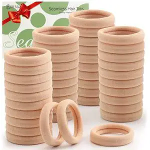 100PCS Tan Color Seamless Elastic Hair Ties No Damage for Women | Thick Hair Elastics, Snag Free Hair Bands, Soft Ponytail Holders for Thick & Thin Hair, Hair Accessories for Daily Use 100PCS Tan Color Seamless Elastic Hair Ties No Damage for Women | Thick Hair Elastics, Snag Free Hair Bands, Soft Ponytail Holders for Thick & Thin Hair, Hair Accessories for Daily Use