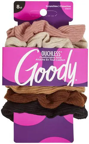 Ouchless Womens Hair Scrunchie - 8 Count, Neutral - Suitable for All Hair Types - Pain-Free Hair Accessories for Women Perfect for Long Lasting Braids, Ponytails and More Ouchless Womens Hair Scrunchie - 8 Count, Neutral - Suitable for All Hair Types - Pain-Free Hair Accessories for Women Perfect for Long Lasting Braids, Ponytails and More