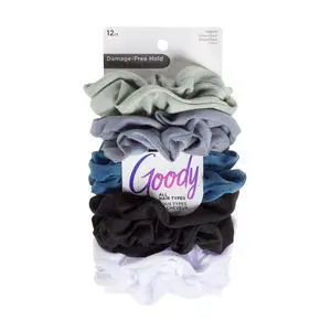 Ouchless Scrunchies for Women - 12 Ct, Assorted Cool Tones, Damage-Free & Secure Hold Hair Ties, Gentle Hair Accessories for Women & Men, All Day Comfort, All Hair Types Ouchless Scrunchies for Women - 12 Ct, Assorted Cool Tones, Damage-Free & Secure Hold Hair Ties, Gentle Hair Accessories for Women & Men, All Day Comfort, All Hair Types