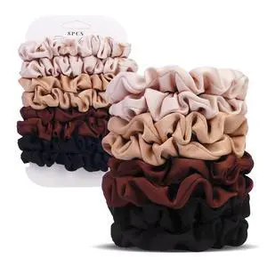Ultra-Petite Satin Scrunchies for Women 8PCS Neutral No Damage Hair Ties (Black, Blonde, Dark Brown, Light Brown) No Crease, Frizz-Free, Gentle Elastic Bands for Day & Night, Perfect Gifts Ultra-Petite Satin Scrunchies for Women 8PCS Neutral No Damage Hair Ties (Black, Blonde, Dark Brown, Light Brown) No Crease, Frizz-Free, Gentle Elastic Bands for Day & Night, Perfect Gifts