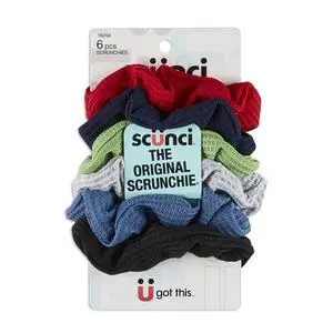 Conair The Original Scrunchie Waffle Knit Scrunchies in Navy, White, Red, Blue, Grey and Black, Hair Ties for Women, 6 Count Conair The Original Scrunchie Waffle Knit Scrunchies in Navy, White, Red, Blue, Grey and Black, Hair Ties for Women, 6 Count