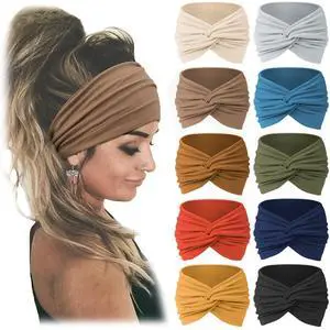 10 PCS Extra Wide Turban Headbands for Women, Non-Slip Head Bands | Soft Stretch Fabric, African Turban Style, Boho Head Wrap, Hair band for Yoga, Workout, Daily Wear & Travel (Caramel) 10 PCS Extra Wide Turban Headbands for Women, Non-Slip Head Bands | Soft Stretch Fabric, African Turban Style, Boho Head Wrap, Hair band for Yoga, Workout, Daily Wear & Travel (Caramel)