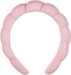 Spa Makeup and Face Washing Headband, Pink Bubble Design, 1 Count, Ultra-Absorbent Microfiber Headband for Washing Face, Soft Terry Cloth, No-Squeeze, No-Pull Band Gentle on Hair and Head Spa Makeup and Face Washing Headband, Pink Bubble Design, 1 Count, Ultra-Absorbent Microfiber Headband for Washing Face, Soft Terry Cloth, No-Squeeze, No-Pull Band Gentle on Hair and Head