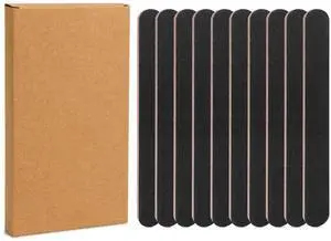 10 Pack Nail Files, Professional Double Sided 100/180 Grit Emery Board for Manicure Pedicure, Black 10 Pack Nail Files, Professional Double Sided 100/180 Grit Emery Board for Manicure Pedicure, Black