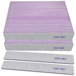 Nail Files (50 Pack), 100/180 Grit Emery Boards Nail File for Natural Nails and Acrylic Nails, Double Sided Emory Boards limas para unas acrilicas Profesional Fingernail Filer Reusable Manicure Gray Nail Files (50 Pack), 100/180 Grit Emery Boards Nail File for Natural Nails and Acrylic Nails, Double Sided Emory Boards limas para unas acrilicas Profesional Fingernail Filer Reusable Manicure Gray