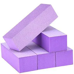 Nail Buffer Block, Medium/Fine Grit 100/180 Finishing Buffers for Acrylic Nails Gel Polish Nails, 3 Way Professional Pedicure Manicure Buffer Kits, 5 Count (Purple) Nail Buffer Block, Medium/Fine Grit 100/180 Finishing Buffers for Acrylic Nails Gel Polish Nails, 3 Way Professional Pedicure Manicure Buffer Kits, 5 Count (Purple)