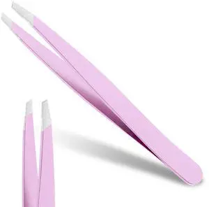 Professional Slant Tweezers, High Precision For Facial Hair Removal | for Eyebrows, No Hair Breakage, Pain-Free Plucking, Gentle on Skin, for Men Women, Purple Professional Slant Tweezers, High Precision For Facial Hair Removal | for Eyebrows, No Hair Breakage, Pain-Free Plucking, Gentle on Skin, for Men Women, Purple