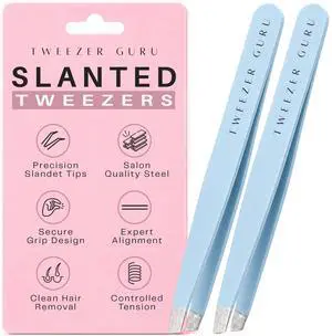 Tweezers for Women Facial Hair & Men Precision Slant-Pointed Eyebrow Tweezer for Ingrown Hair, Blackhead & Splinter Removal (2 Sky Blue) Tweezers for Women Facial Hair & Men Precision Slant-Pointed Eyebrow Tweezer for Ingrown Hair, Blackhead & Splinter Removal (2 Sky Blue)