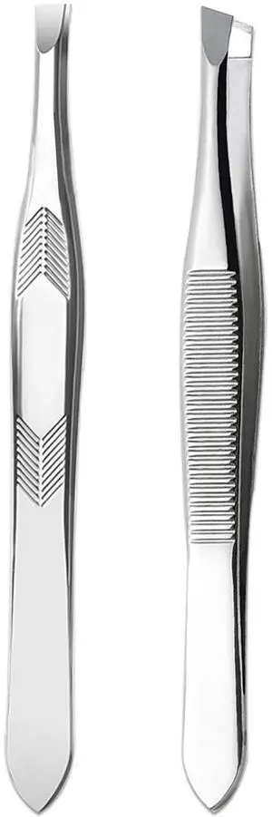 Tweezers for Women Facial Hair,High Precision Stainless Steel Tweezers for Eyebrows Facial Hair, Splinter and Ingrown Hair Removal,2 Count Tweezers for Women Facial Hair,High Precision Stainless Steel Tweezers for Eyebrows Facial Hair, Splinter and Ingrown Hair Removal,2 Count