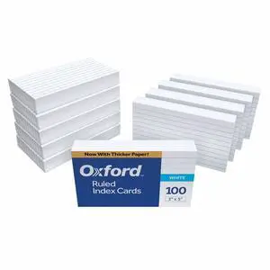 Ruled Index Cards, 3" x 5", White, 1,000 Cards (10 Packs of 100) (31) Ruled Index Cards, 3" x 5", White, 1,000 Cards (10 Packs of 100) (31)