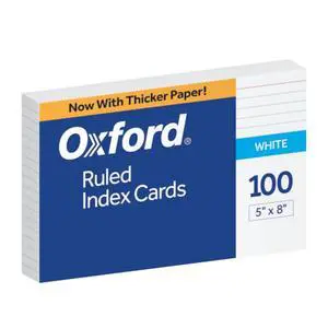 Ruled Index Cards, 5" x 8", White, 100/Pack (51) Ruled Index Cards, 5" x 8", White, 100/Pack (51)